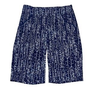 EP New York Women’s Pull On Golf Shorts Navy White Tummy Slimming Panel Size S
